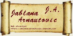 Jablana Arnautović vizit kartica